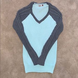 Grey/Seafoam Sweater